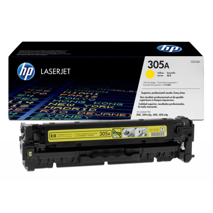 Картридж лазерный HP 305A CE412A жел. для CLJ M351/M451/M375 251630 - фото 1003698