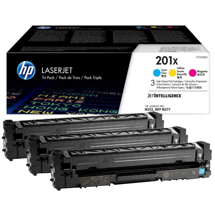 Картридж лазерный HP 201X CF253XM CMY для CLJ Pro 252/274/277 (3шт/уп) 831440 - фото 1003767