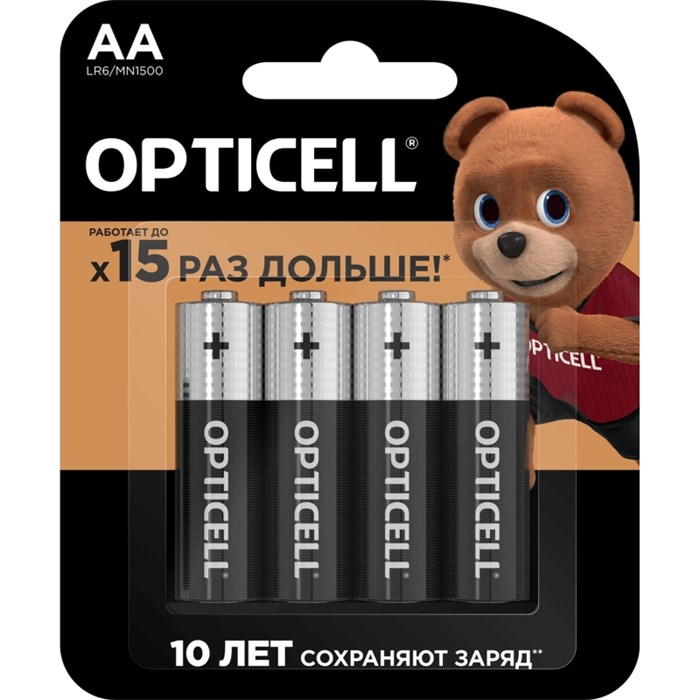 Батарейка OPTICELL Basic AA 4шт/уп 2057684 - фото 1009336