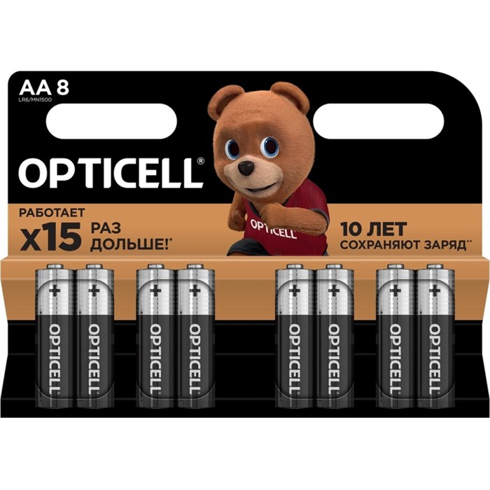 Батарейка OPTICELL Basic AA 8шт/уп 2057688 - фото 1009342