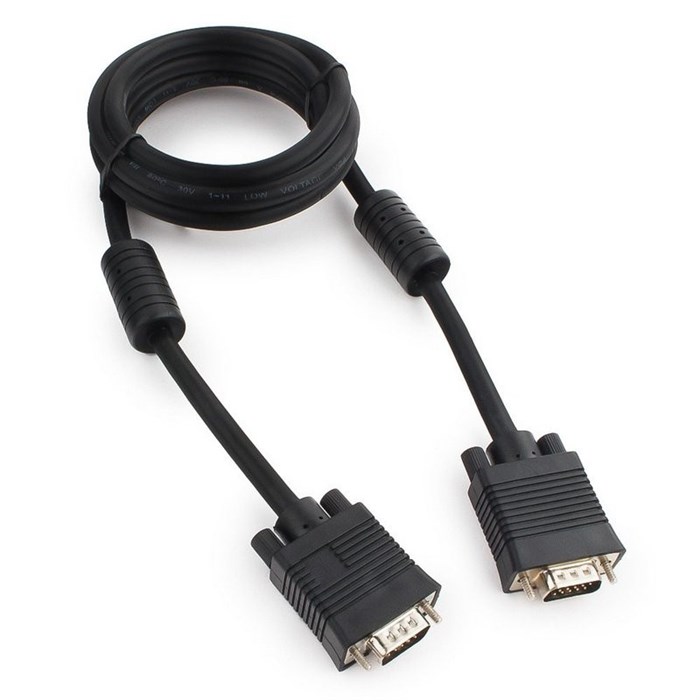 Кабель VGA - VGA, М/М, 1.8 м, фер, экр, Cablexpert, чер, CC-PPVGA-6B 956275 - фото 1009552