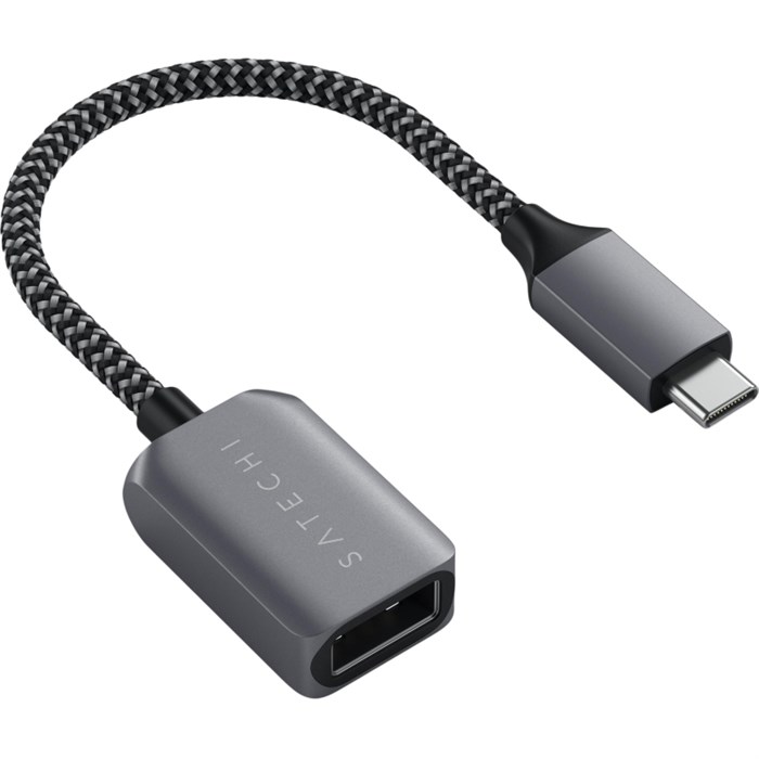 Кабель адаптер Satechi USB-C to USB 3.0. Цвет серый космос 2031188 - фото 1009637