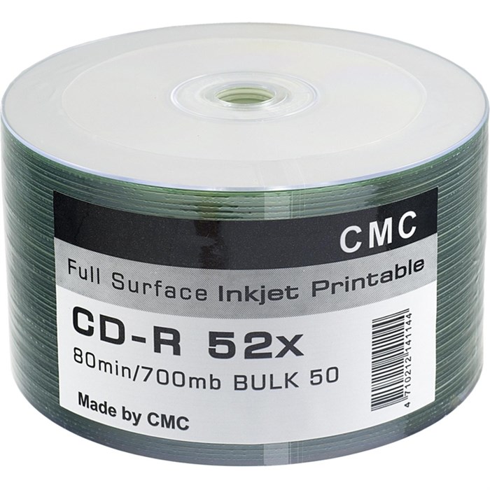 Носители информации CMC CD-R 80 52x Bulk/50 Full Ink Print 2055997 - фото 1009645