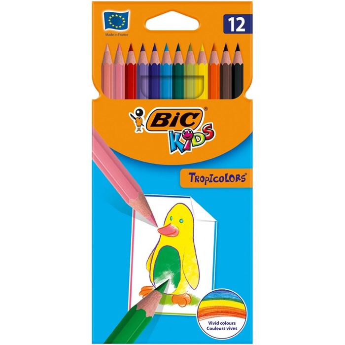 Карандаши цветные 12цв 6-гран Bic Tropicolors 832566 501569 - фото 1023849