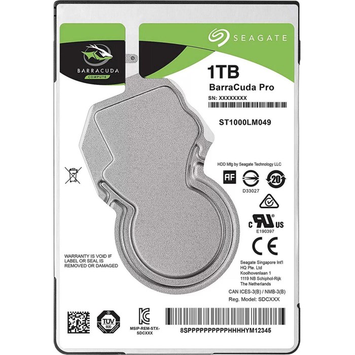 Жесткий диск Seagate BarraCuda Pro ST1000LM049 1TB 2.5  SATA 2065810 - фото 1028310