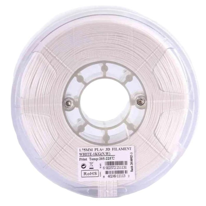 Катушка PLA+ пластика ESUN 1.75 мм 1кг., белая (PLA+175W1) 1010973 - фото 1030006