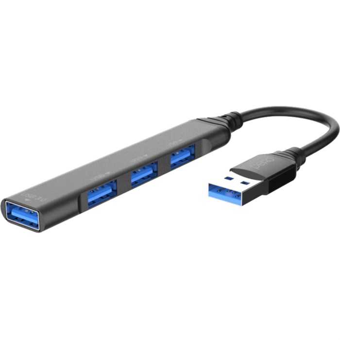 Разветвитель PERO MH01, USB-A TO USB 3.0+USB 2.0+USB 2.0+USB 2.0, серый 2073290 - фото 1030395