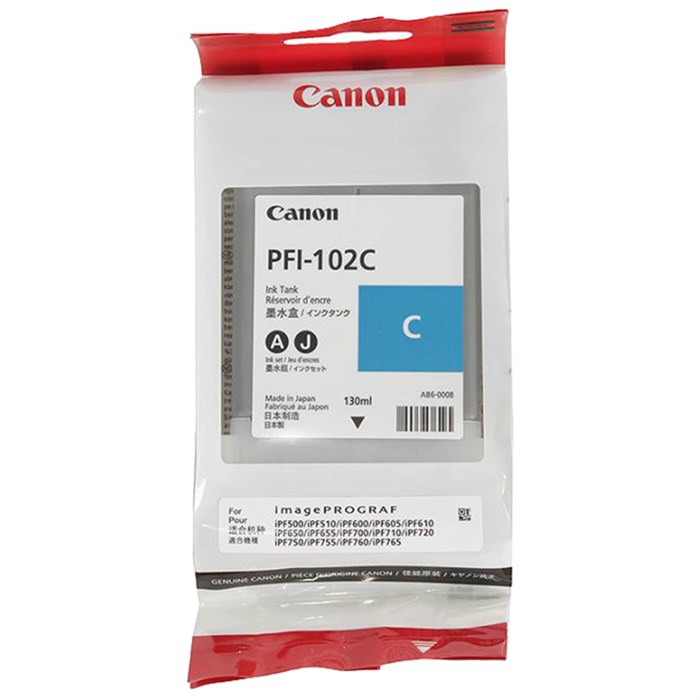 Картридж струйный Canon PFI-102C (0896B001) гол. для IPF500/600/700 239338 - фото 1042633