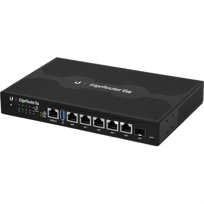 Маршрутизатор Ubiquiti 6P [ER-6P] Ubiquiti 4 ядра (1ГГц), 5х1G RJ45, 1х SFP 1984670 - фото 1044347