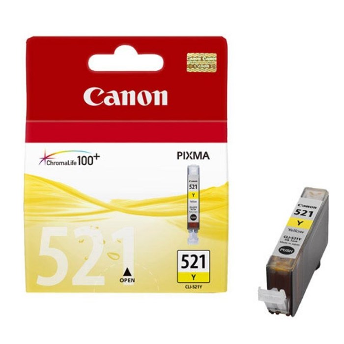 Картридж струйный Canon CLI-521Y (2936B004) жел. для PIXMA iP3600/4600 157787 - фото 1057960