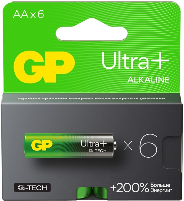 Батарея GP Ultra Plus Alkaline 15AUPA21-2CRB6 XM2027420 - фото 1060044