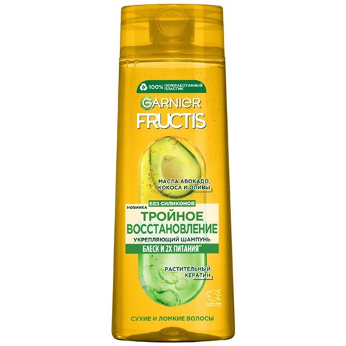 Шампунь Garnier Fructis Укрепляющий Тройн Восст, для сух и ломк влс, 400 мл 1974130 - фото 1100601