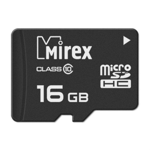 Карта памяти Mirex microSDHC 16Gb (class 10), шт (13612-MC10SD16) 1835809 - фото 1109246