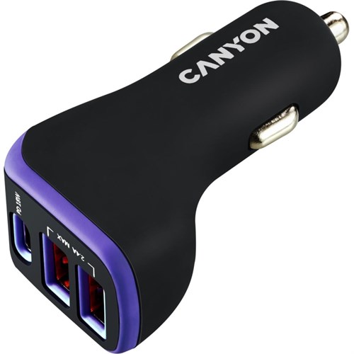 Зарядное устройство Canyon С-08 PD 2xUSB-A, 5V/2.4A, 1xType-C (CNE-CCA08PU) 1903771 - фото 1109250