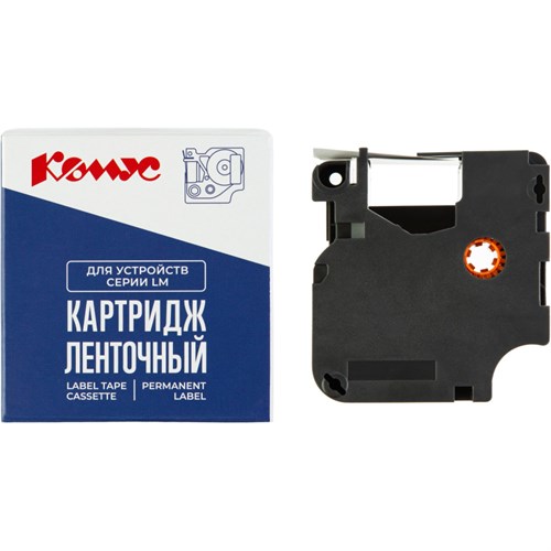 Картридж Комус-D-S0720680/40913 (черный на белом ,9мм/7м) для LM 1955867 - фото 1113295