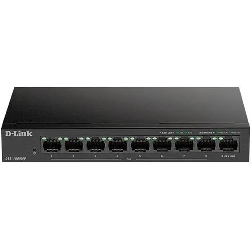 Коммутатор D-Link DES-1009MP/A1A 8x10/100Base-TX и 1x1000Base-T 8xРоЕ 2080993 - фото 1120146