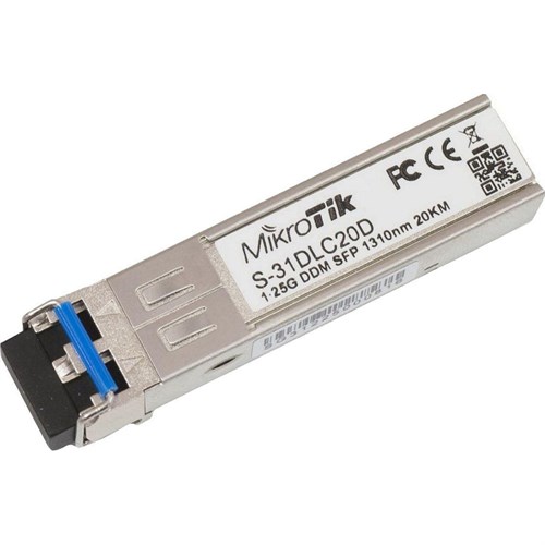 Трансивер MikroTik SFP (S-31DLC20D) 1.25G SM 20km 1310nm Dual LC-connector 2088963 - фото 1120264