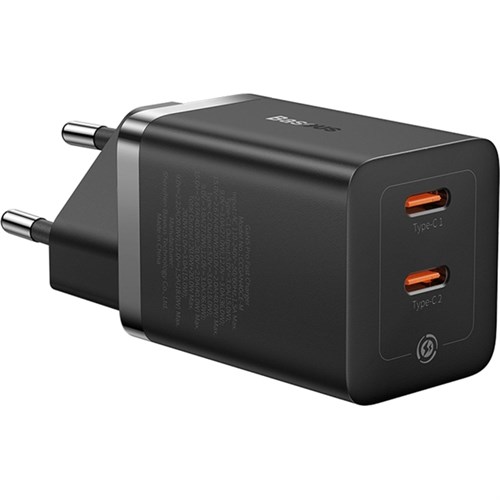 Зарядное устройство сетевое Baseus GaN5 Pro USB-C+C 40W черный 2098154 - фото 1123417