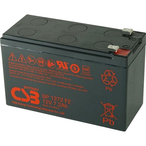 Батарея для ИБП CSB  GP1272 (12V 7.2Ah F2) 2081652 - фото 1123595