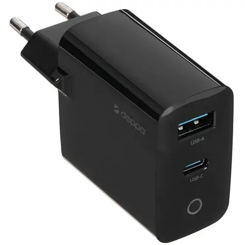 З/У Deppa (11430) USB A + USB-C, PD 3.0, QC 3.0, 33Вт,  черное XMC115690 - фото 1144266