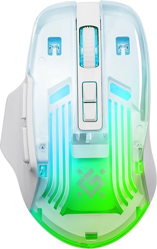 Мышь игровая беспроводная Defender Astro Elite GM-056 белый 3200 dpi/ радужн.подсветка/встроенный аккумул. XMC122512 - фото 1146294