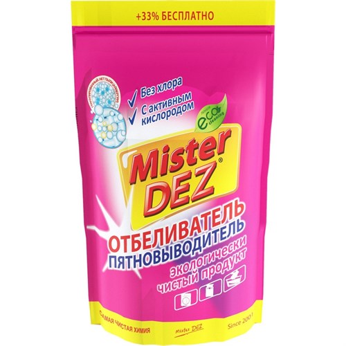 Отбеливатель пятно-тель с активным кислородом Mister Dez Eco-Cleaning 800 г 1204810 - фото 1154267