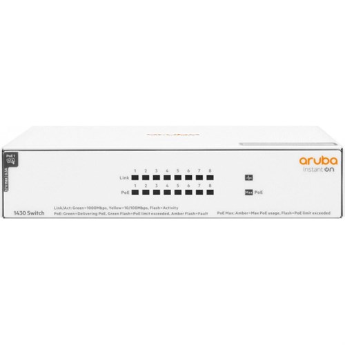 Коммутатор HPE Aruba Instant On 1430 8G Class4 PoE 64W 2095648 - фото 1162195