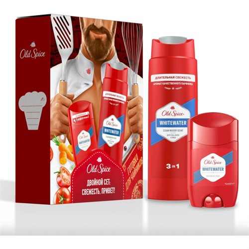 Подарочный набор Old Spice Whitewater дез-стик 50мл и гель д/душа 3в1 250мл 2125368 - фото 1167543