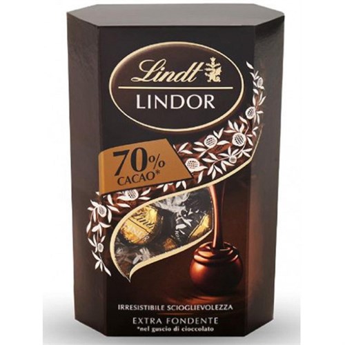 Конфеты LINDOR из горьк шоколада нач из темного трюфеля.какао мин.70%,200г 1926868 - фото 1176780