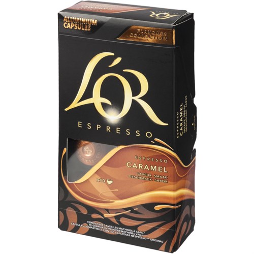 Кофе в капсулах L'OR Espresso Caramel натуральный жареный молотый 10шт/уп 2121830 - фото 1177495