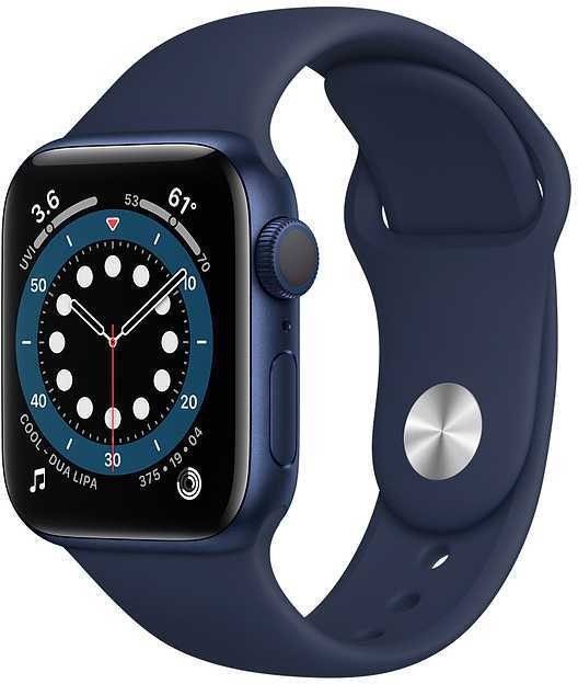 Смарт-часы Apple Watch Series 6 40мм OLED корп.синий рем.темный ультрамарин разм.брасл.:130-200мм (MG143RU/A) XM1418928 - фото 172073