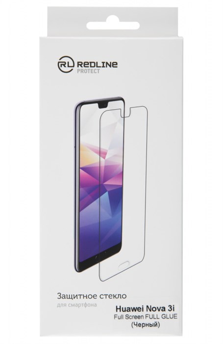 Защитное стекло для экрана Redline черный для Huawei Nova 3i/nova 3/mate 20 lite 1шт. (УТ000017128) - фото 176320