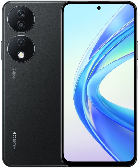 Смартфон Honor X7b 128Gb 8Gb черный моноблок 3G 4G 2Sim 6.8" 1080x2412 Magic OS 7.2 108Mpix 802.11 a/b/g/n/ac NFC GPS GSM900/1800 GSM1900 TouchSc VidConf A-GPS microSD max1024Gb - фото 187455