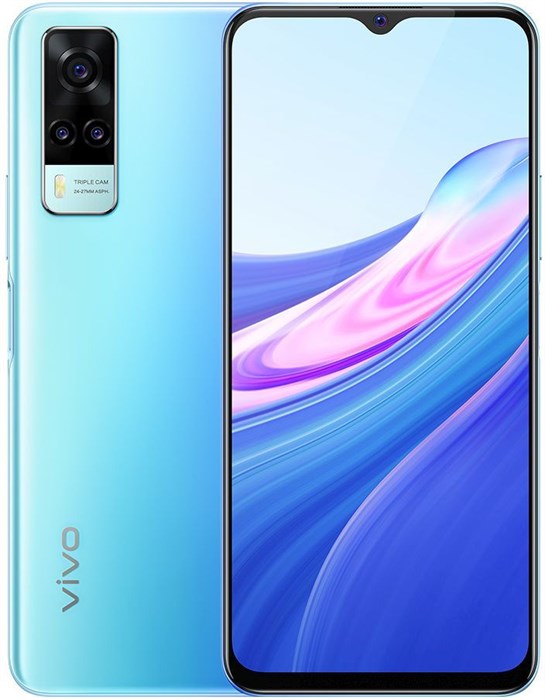 Смартфон Vivo Y31 64Gb 4Gb глубокий океан моноблок 3G 4G 2Sim 6.58" 1080x2408 Android 11 48Mpix 802.11 a/b/g/n/ac NFC GPS GSM900/1800 GSM1900 TouchSc Protect FM microSD max1024Gb XM1597955 - фото 192971