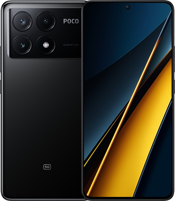 Смартфон Xiaomi Poco X6 Pro 5G 256Gb 8Gb черный моноблок 3G 4G 2Sim 6.67" 1220x2712 Android 13 64Mpix 802.11 a/b/g/n/ac/ax NFC GPS GSM900/1800 GSM1900 TouchSc Protect - фото 193928