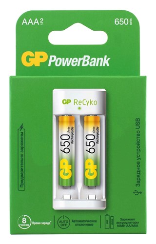 Зарядное устройство GP PowerBank GP E21165AAAHC-2CRB2 XM1688927 - фото 22057