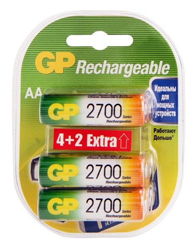 Аккумулятор GP Rechargeable 2700AAHC4/2 - фото 22067