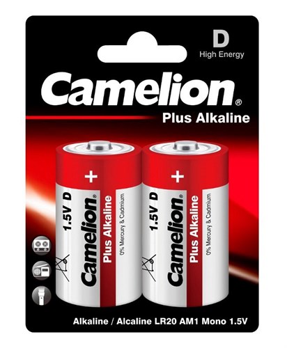 Батарея Camelion Plus Alkaline LR20-BP2 XM1476332 - фото 22252