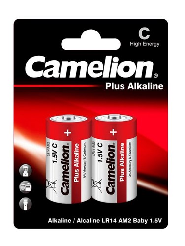 Батарея Camelion Plus Alkaline LR14-BP2 XM1476333 - фото 22253