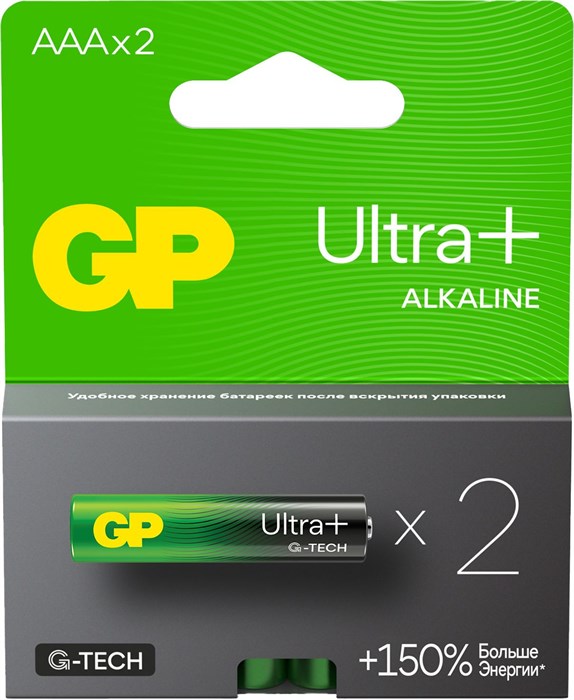 Батарея GP Ultra Plus Alkaline 24AUPA21-2CRSB2 - фото 22332