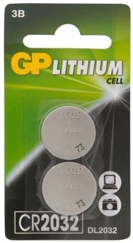 Батарея GP Lithium CR2032 (2шт) блистер XM1933576 - фото 22444