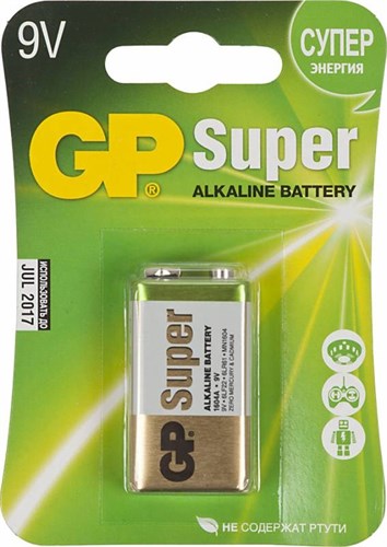 Батарея GP Super Alkaline 1604A 6LR61 XM558931 - фото 22500