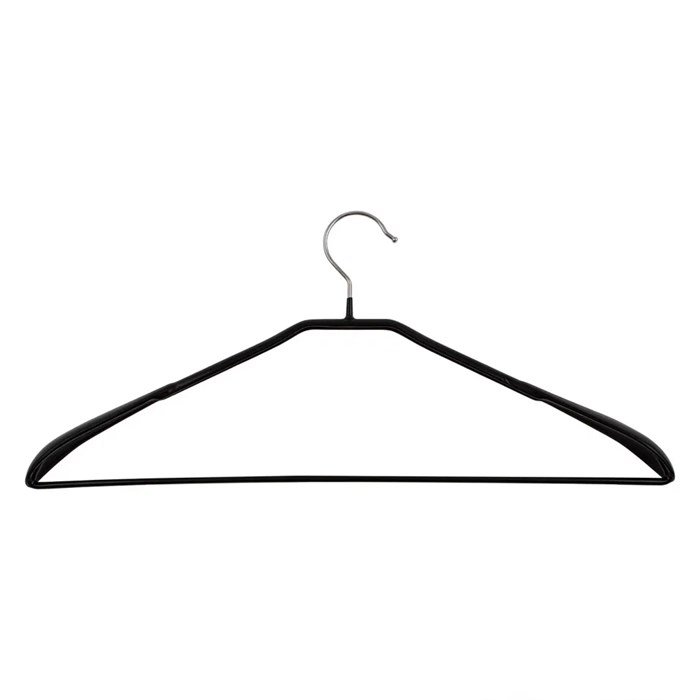 Вешалка металлическая для верхней одежды с прорезиненным противоскользящим покрытием 45 см, Home Palisad - фото 240624