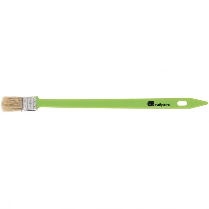 Кисть радиаторная 25 мм, натуральная щетина, пластиковая ручка Сибртех - фото 247631