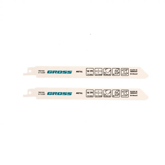 Полотна по металлу для сабельной пилы 4402 - S1122EF, 180 x 1.4 мм, 2 шт. Gross XW782103 - фото 289838