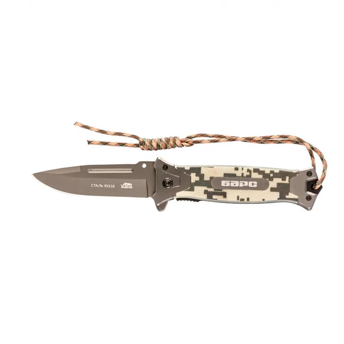 Нож туристический, складной, 220/90 мм, система Liner-Lock, с накладкой G10 на руке, стеклобой Барс - фото 290876