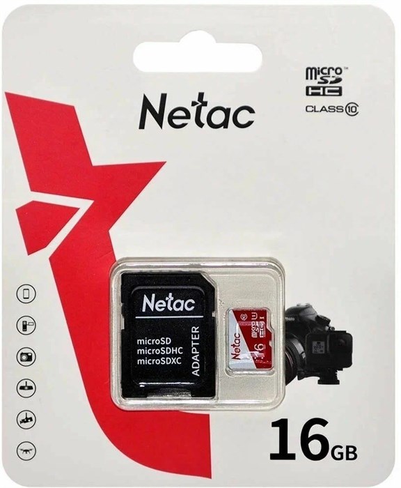 Флеш карта microSDHC 16GB Netac  NT02P500ECO-016G-R - фото 335843