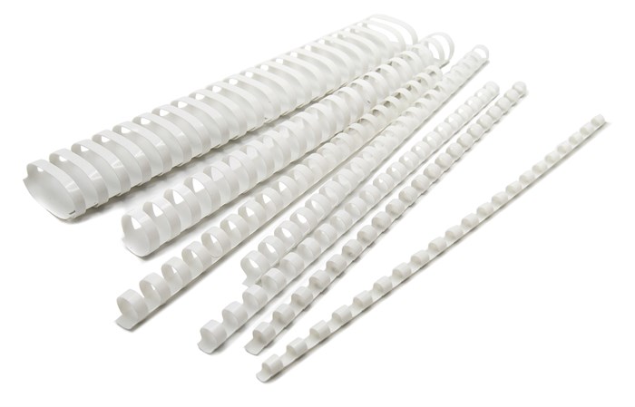 Пружины для переплета пластиковые Silwerhof d=51мм 411-450лист A4 белый (50шт) (1373590) - фото 339141