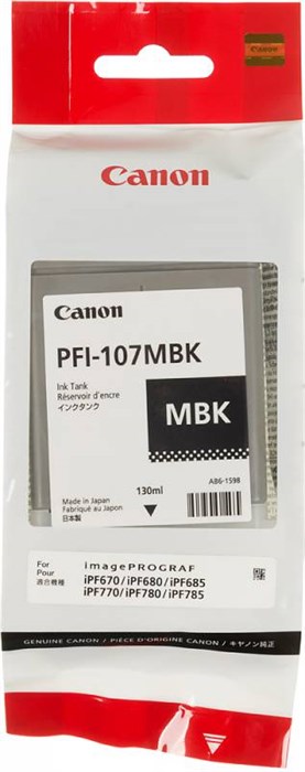 Картридж струйный Canon PFI-107MBK XM945676 - фото 341820