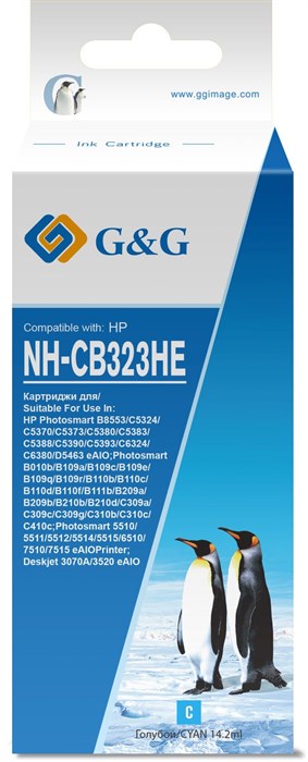 Картридж струйный G&G NH-CB323HE XM1435671 - фото 342031